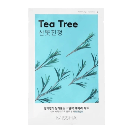 Airy Fit Sheet Mask Tea Tree - Łagodząca Maseczka w Płachcie | Koreańskie kosmetyki MISSHA | exclusify