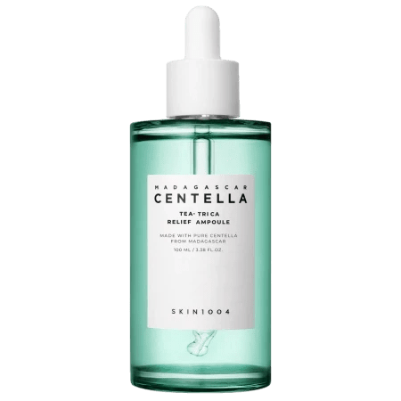Madagascar Centella Tea - Trica Relief Ampoule - Kojące Serum dla Cery Trądzikowej 100ml | Koreańskie kosmetyki SKIN1004 | exclusify